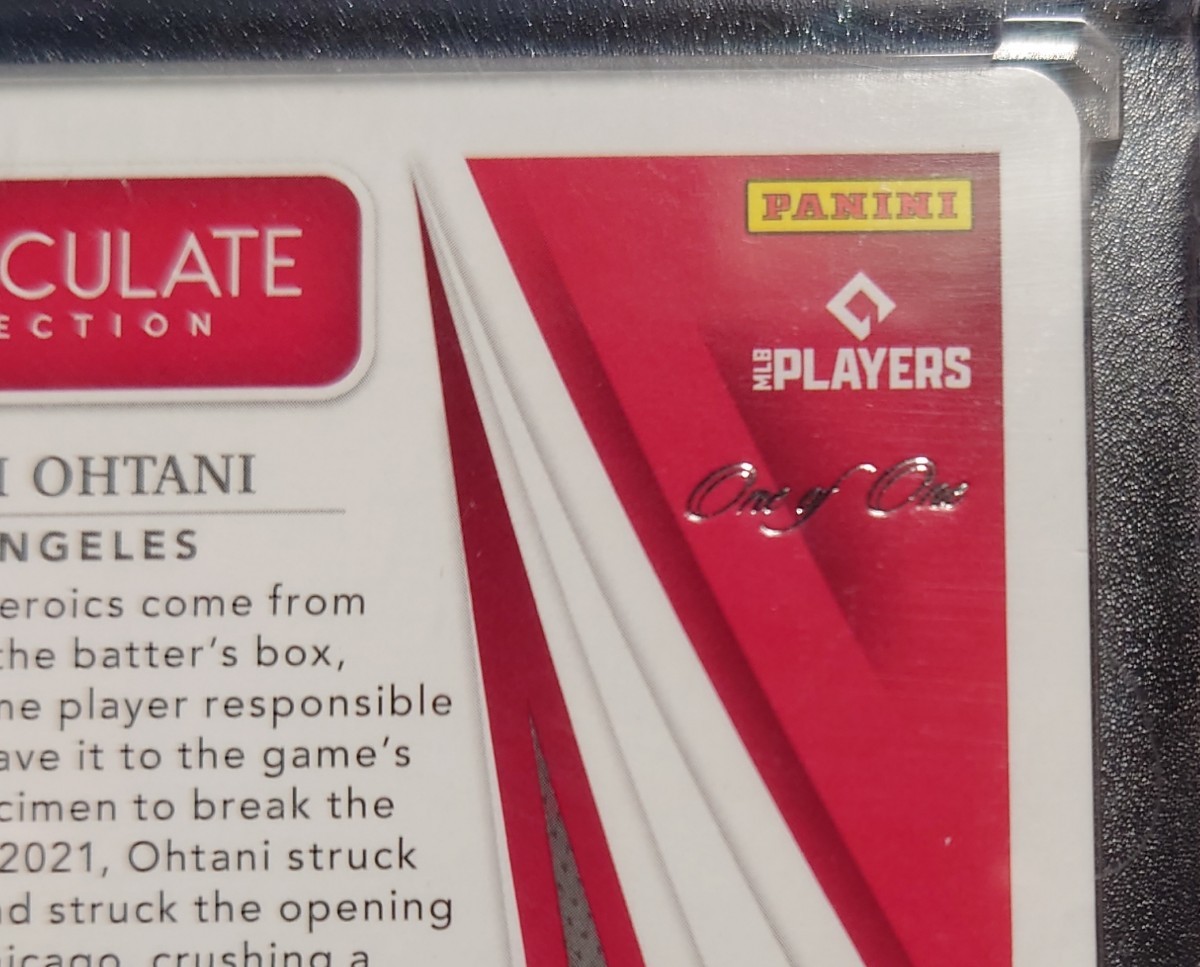 1of1】Panini Immaculate Baseball 2021 大谷翔平 直筆サインカード 