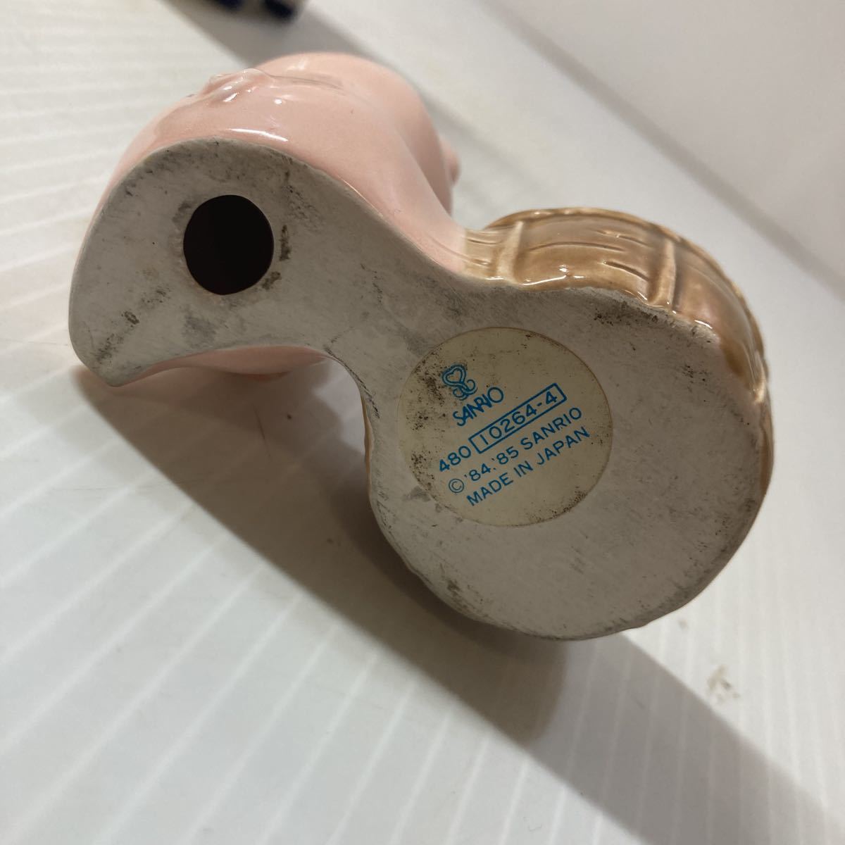 昭和レトロ 陶器 ブタ ぶた 豚 お香置き 2点セット サンリオ 
