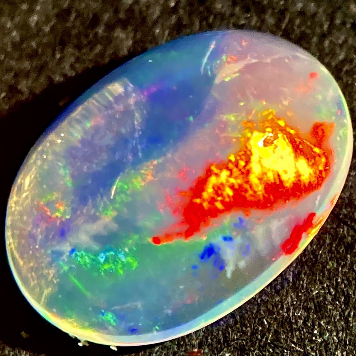 遊色効果!!○天然ウォーターオパール1.553ct○ u ◎10.2×7.7