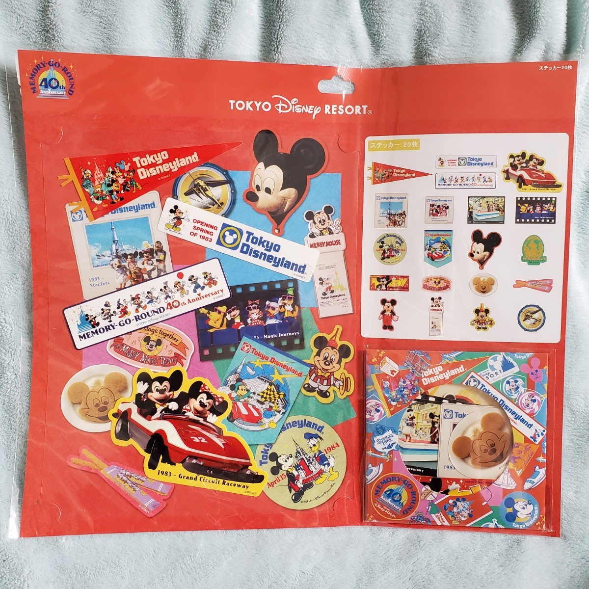 新品】ディズニーランド 40周年 メモリーゴーラウンド ステッカー20枚