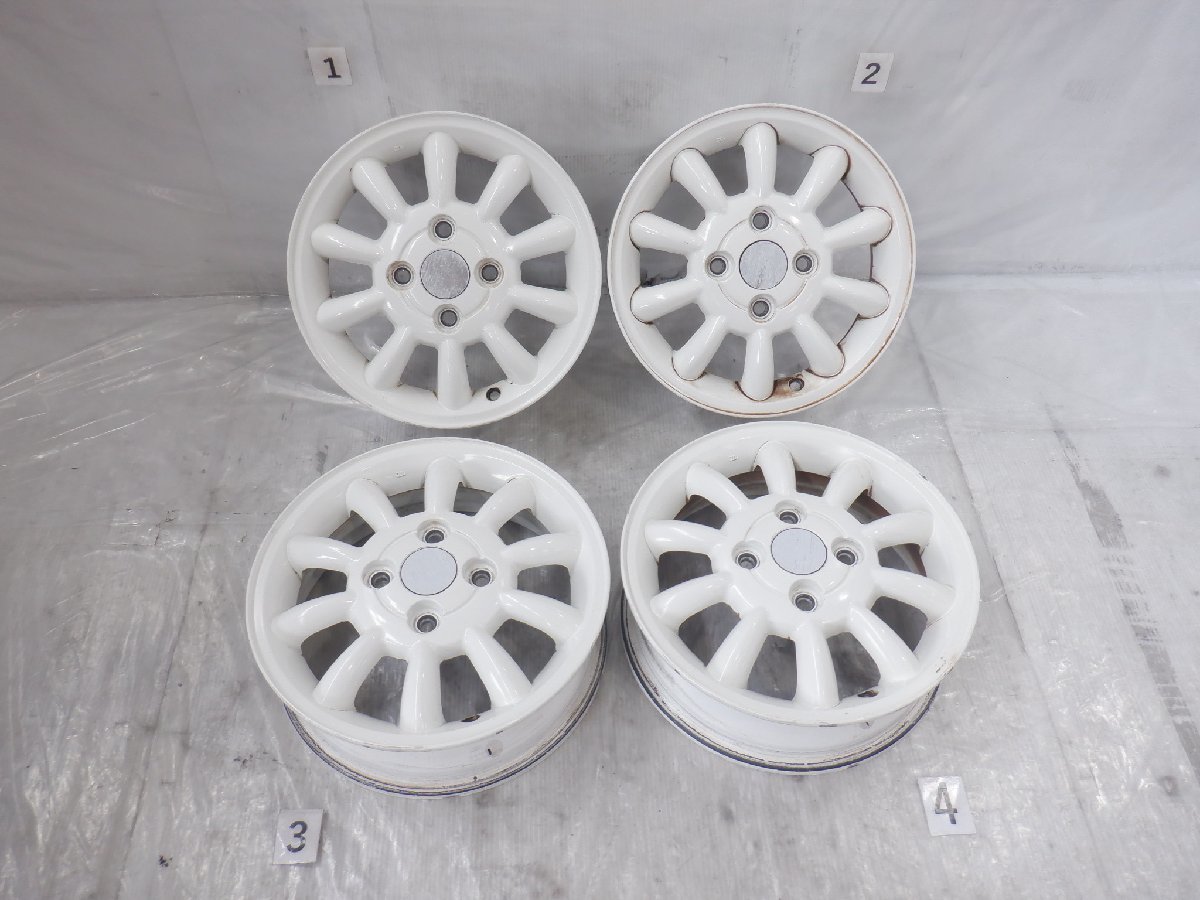 ☆HE21S ラパン☆ 4H 100 4.00B +45 13インチ SUZUKI スズキ純正 アルミホイール 4本セット