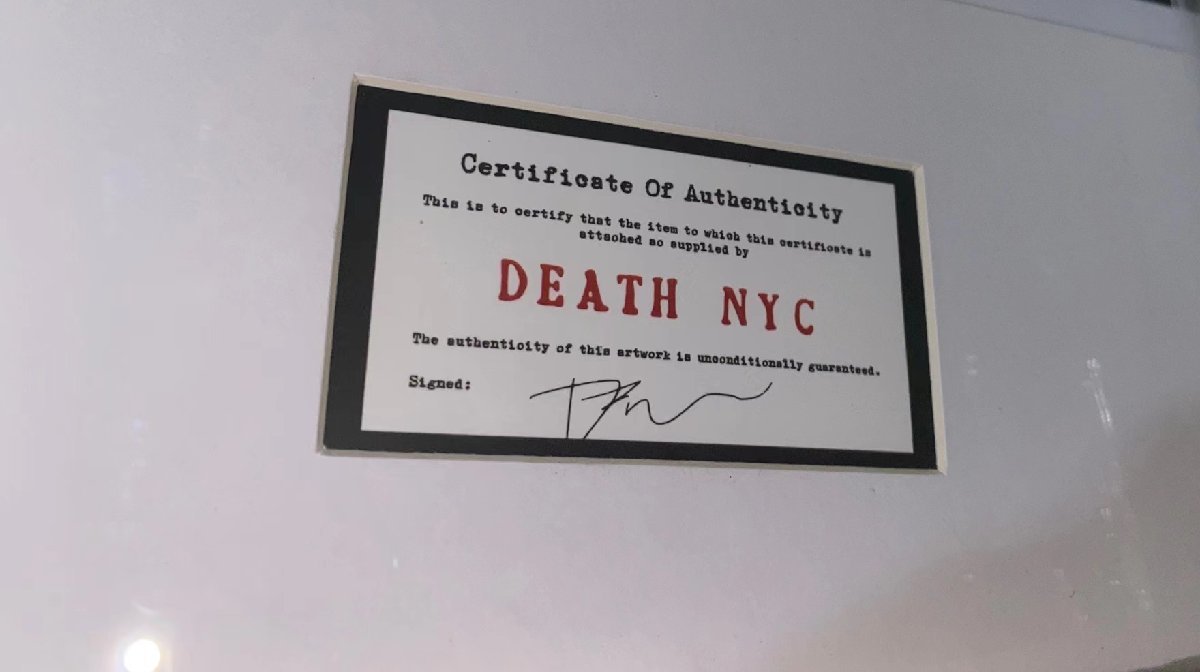 DEATH NYC 世界限定100枚　マリオ DEATH NYC 額付き 世界限定100枚 アートポスタ スーパーマリオ Mario