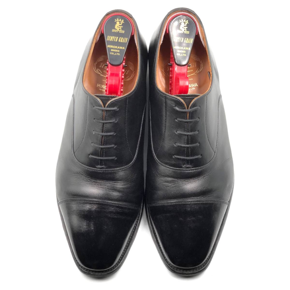 即決 SCOTCH GRAIN スコッチグレイン アシュランス 26.5cmEEE 3526BL メンズ レザーシューズ ストレートチップ 黒 ブラック 革靴 皮靴