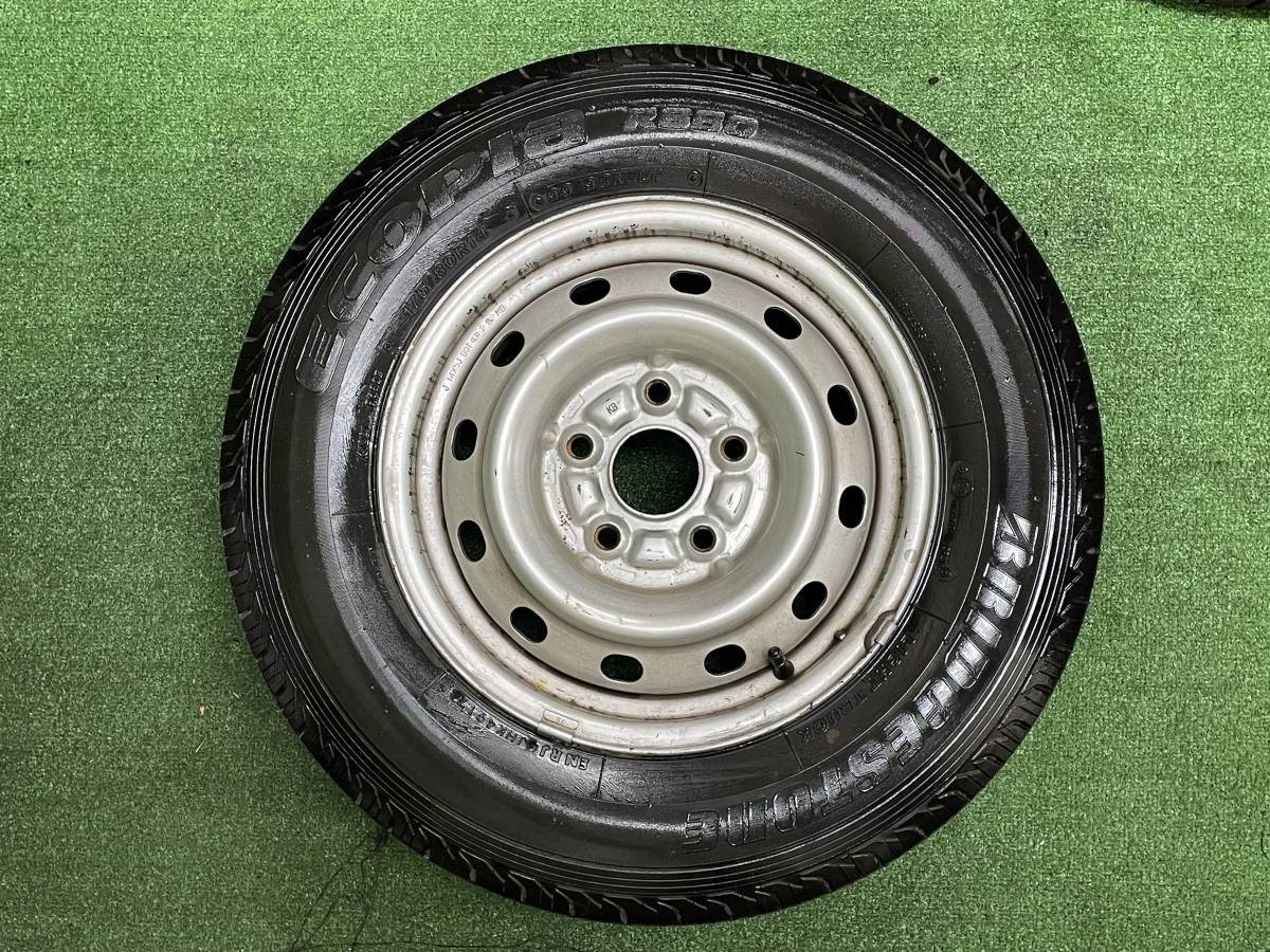 マークII等に BRIDGESTONE ECOPIa R680 175/80R14 スチールホイール 14
