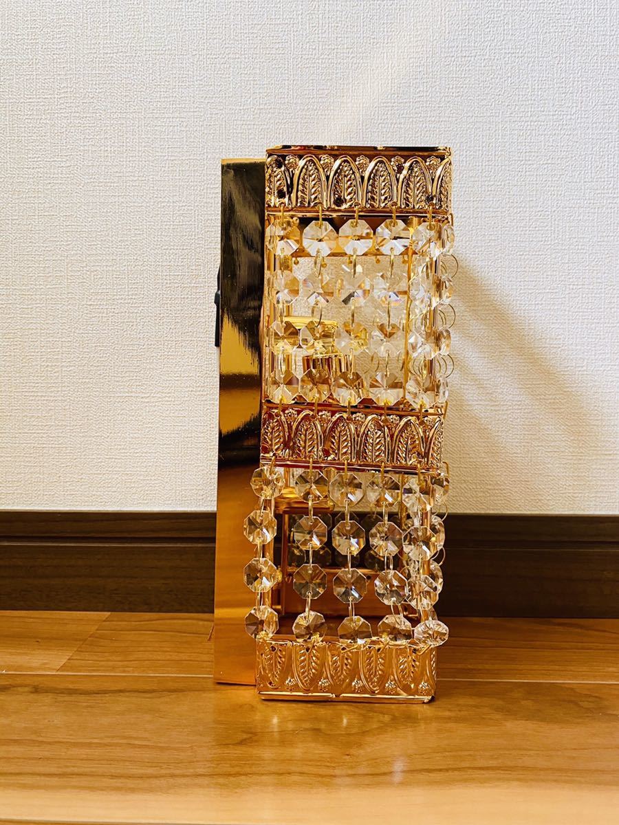1円スタート！☆壁掛 シャンデリア 2個セット フルゴールドメッキ