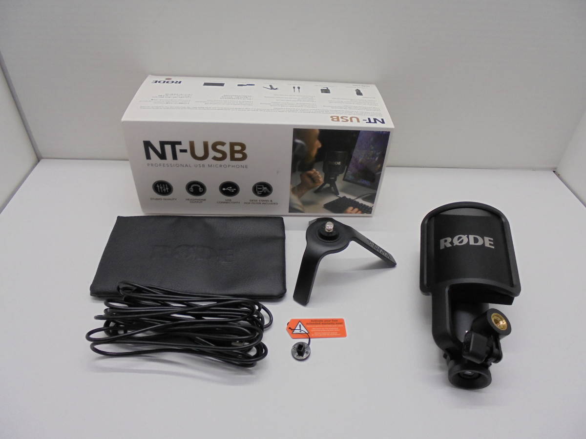 ◇6081・RODE/ロード USB接続型 コンデンサーマイクロフォン NTUSB ブラック 通電確認のみ ジャンク品