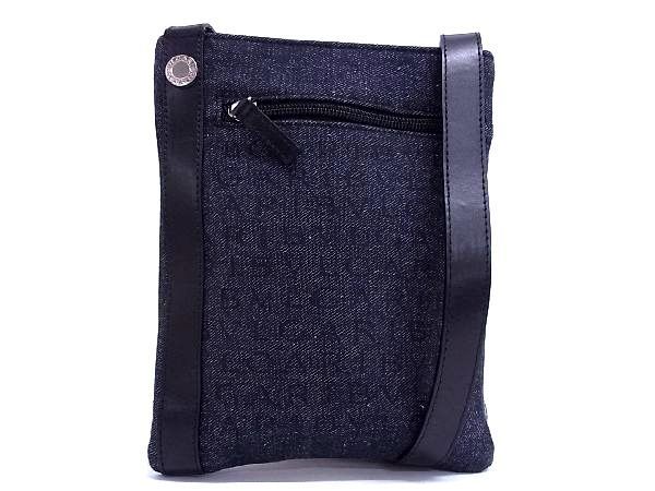 1円 □極美品□ BVLGARI ブルガリ ロゴマニア キャンバス×レザー 