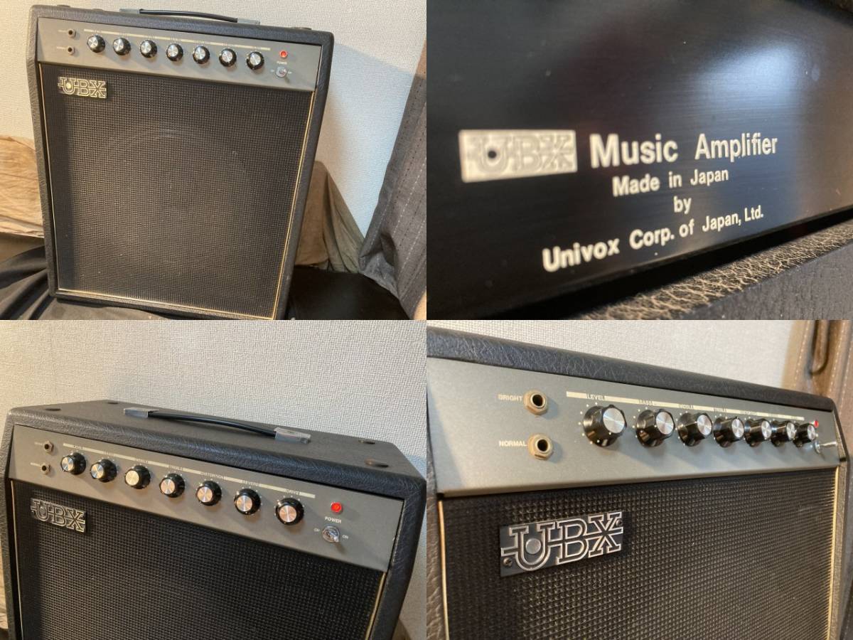 動作OK★UNIVOX　UBX★1975年ビンテージギターアンプ★７０年代エミネンス・EMINENCE製A12-GS 角型磁石のスピーカー搭載）★ユニボックス