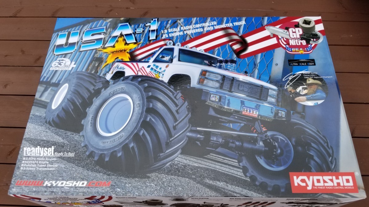 京商 USA-1 1⁄8スケール 25エンジン 4WD | モンスタートラック RC ラジオ