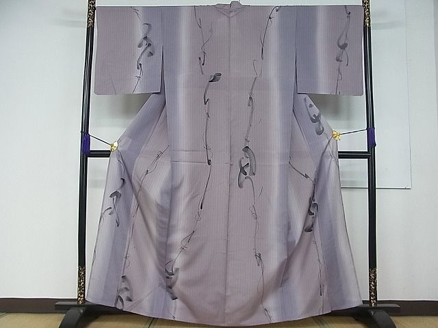 平和屋着物□夏物 本場大島紬 夏大島 京友禅 手描き 吉祥文 証紙付き
