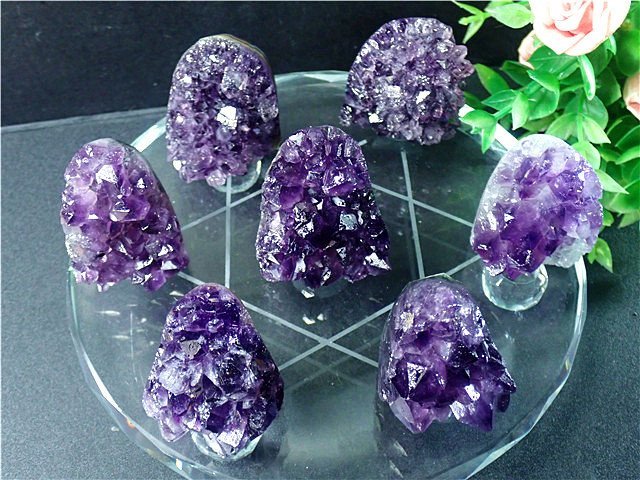 AAA級天然アメジスト☆原石七星陣175G7-95G31a 【公式通販】