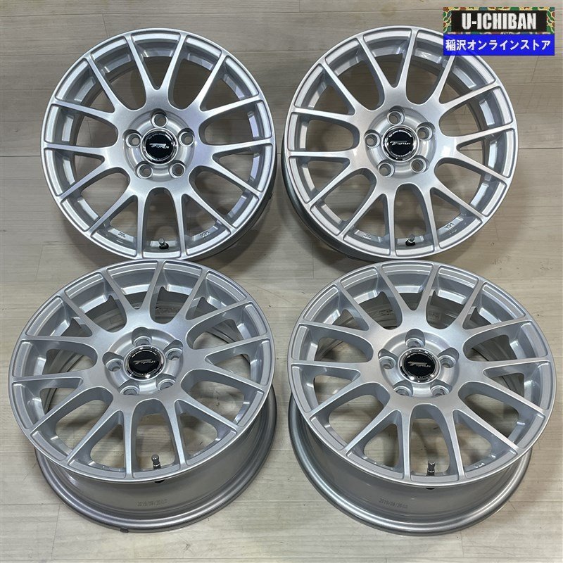 極上 きれい プリウス WISH ウィッシュ アリオン インプレッサ 等 TOPRUN 6-15+43 5H100 15インチ ホイール 4本セット 009