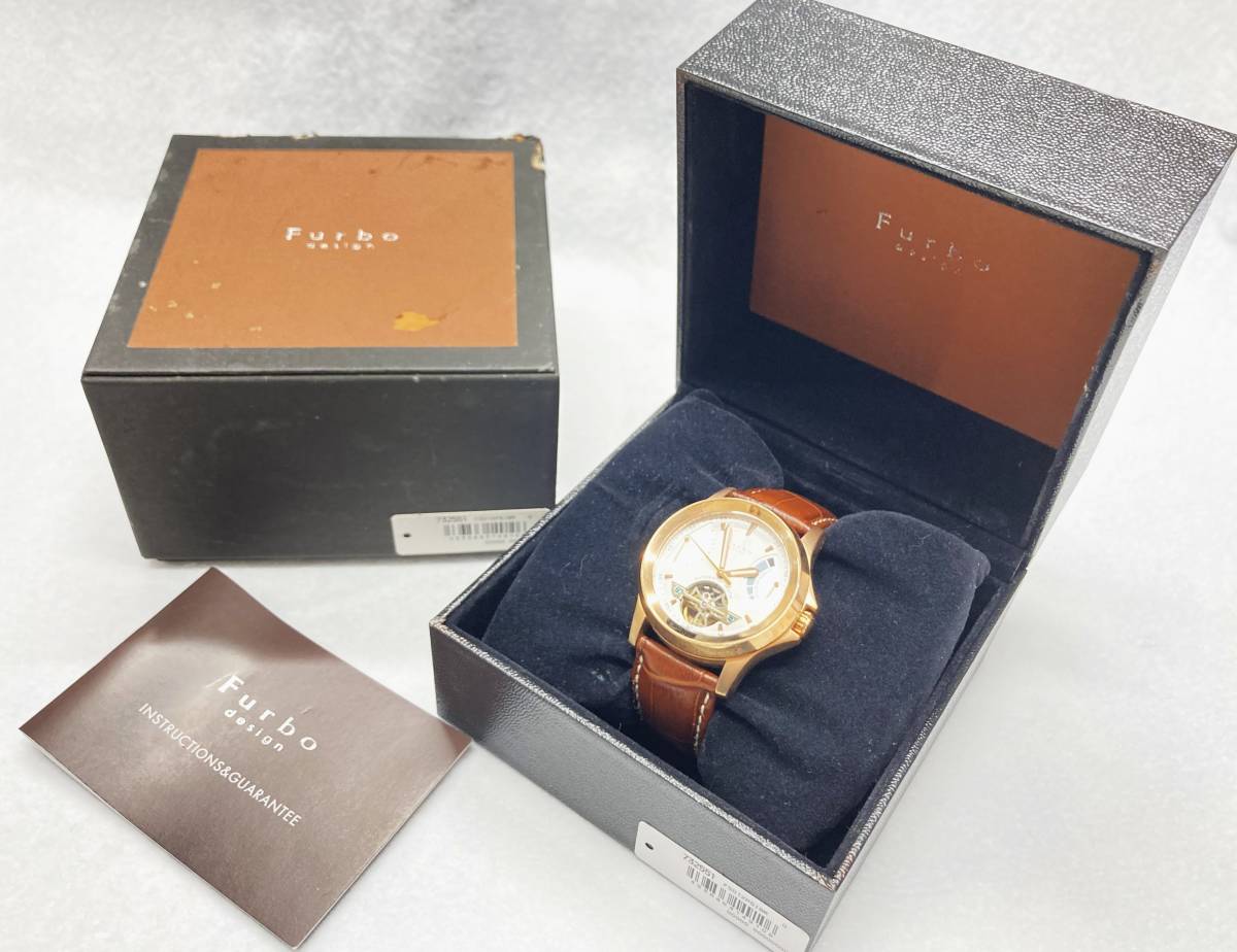 Furbo/フルボ 腕時計 POWER RESERVE F5012 自動巻き クロコ型押し 