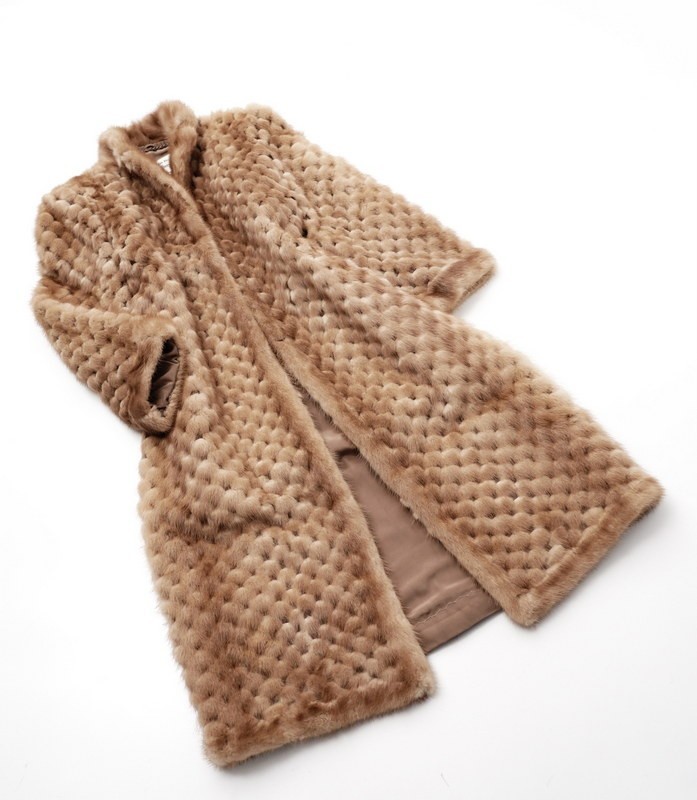 フード付き SAGA MINK グラマミンク サガシルバー ファーコート XL