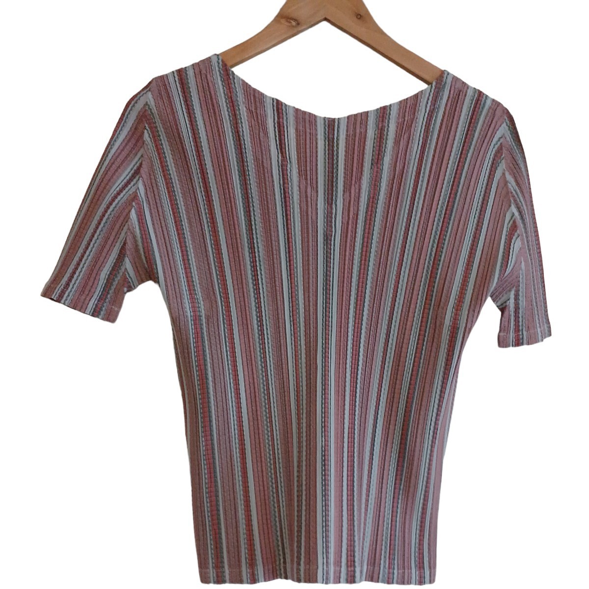 サイズ3 プリーツプリーズ ISSEY MIYAKE マルチカラー ストライプ柄