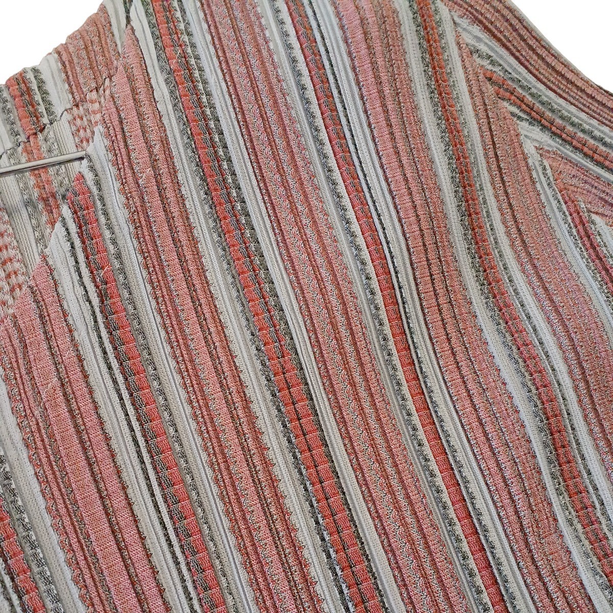 サイズ3 プリーツプリーズ ISSEY MIYAKE マルチカラー ストライプ柄