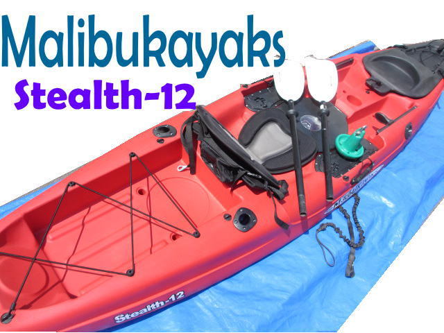 ☆Malibukayaks Stealth-12　マリブカヤックス ステルス12　カヤック フィッシュ/ダイブ 全長:376cm(約12フィート) 画像全部セット