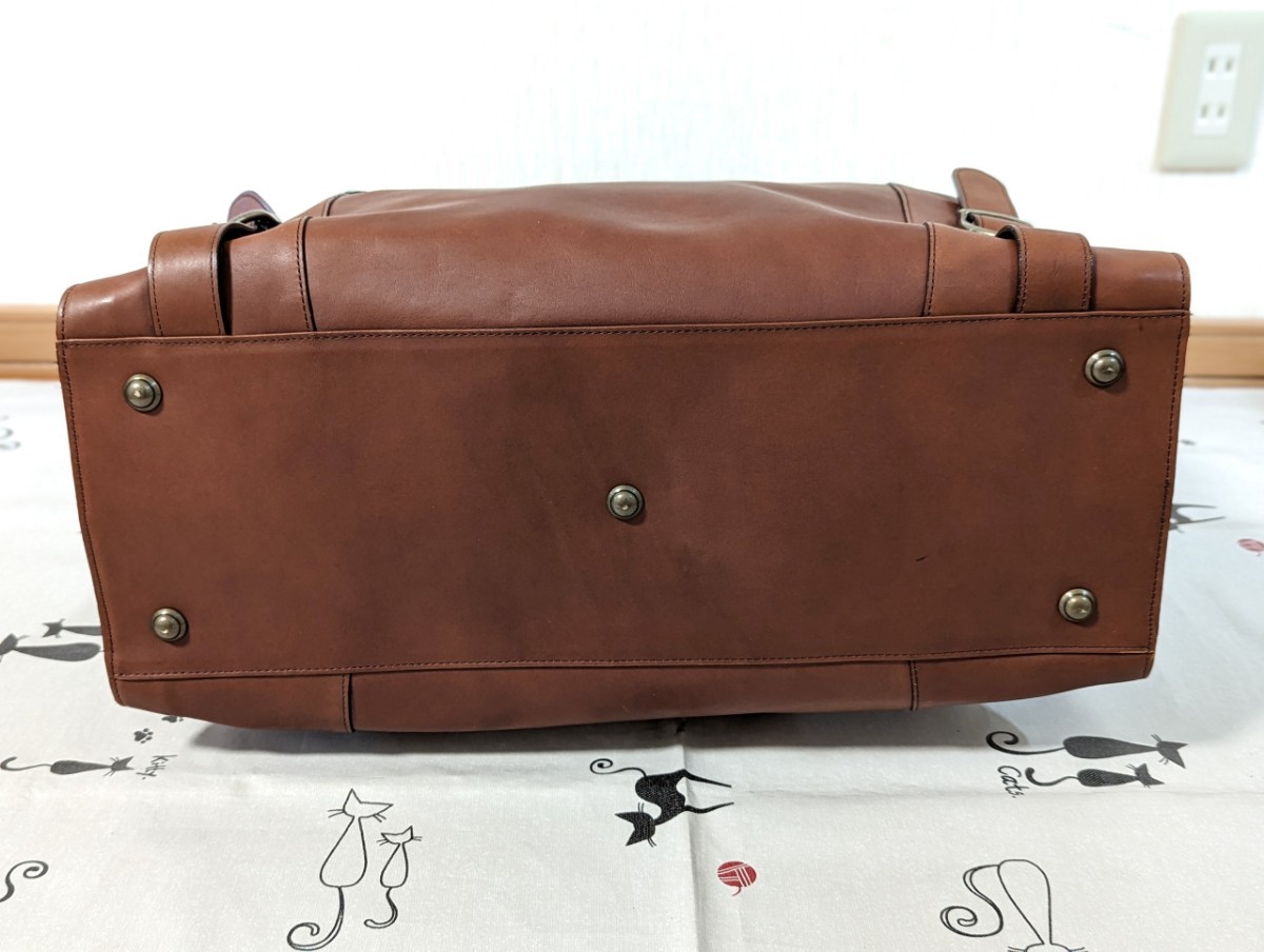 Dakota ダコタ 高級 牛革 レザー 大型 2WAY ボストンバッグ ブラウン 