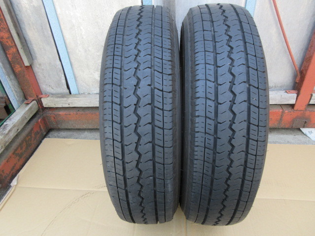 e夏54 トーヨー V-02e 165/80R14 91/90N LT 中古 タイヤ 2本 ♪ TOYO 