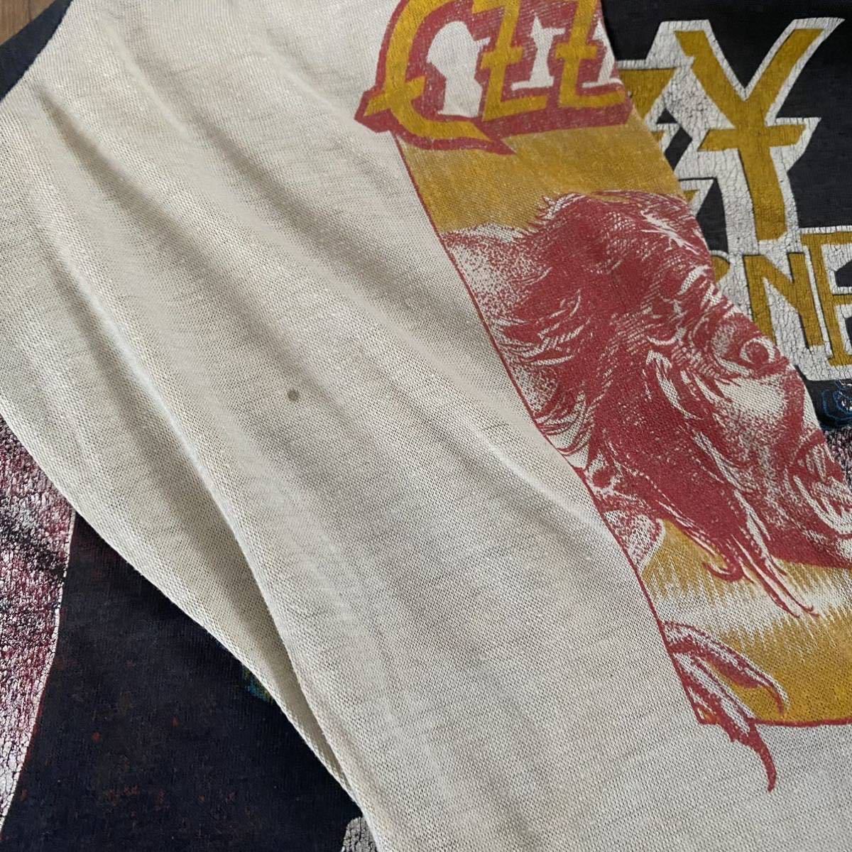 希少!! 80s Ozzy Osbourne ラグランバンドTシャツ /オジーオズボーン 