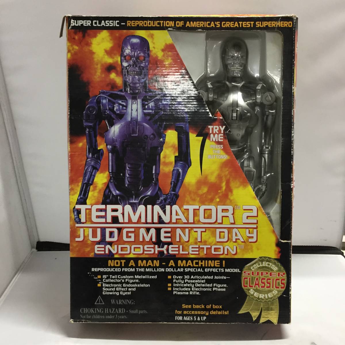 ●【美品】 ターミネーター2 JUDGEMENT DAY エンドスケルトン バトルダメージ版トーキングフィギュア　【23/0706/01