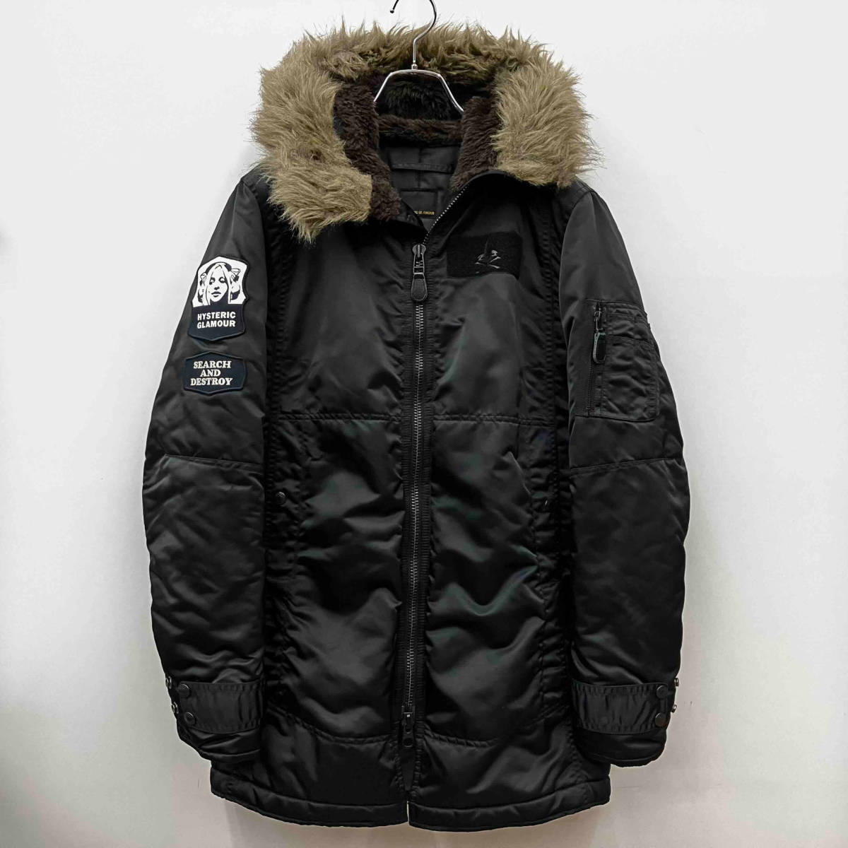 HYSTERIC GLAMOUR ヒステリックグラマー N-3B 0293AC01 PRIMALOFT プリマロフト ワッペン付き ミリタリー サイズL