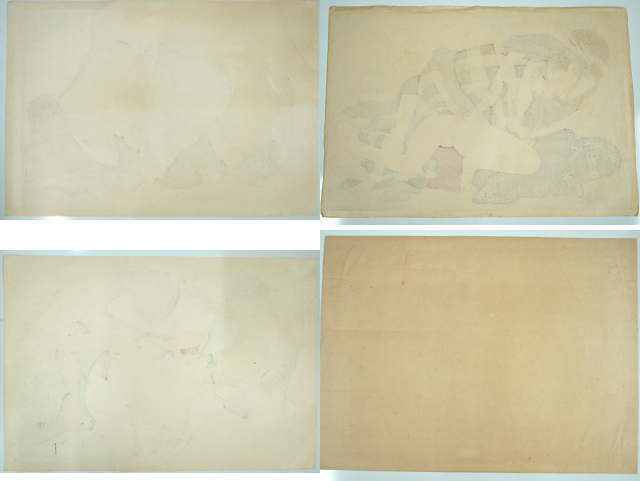 春画4枚 新柳樽 陰陽四十八手図解 春画 艶本 絹本 浮世絵 枕絵 【公式
