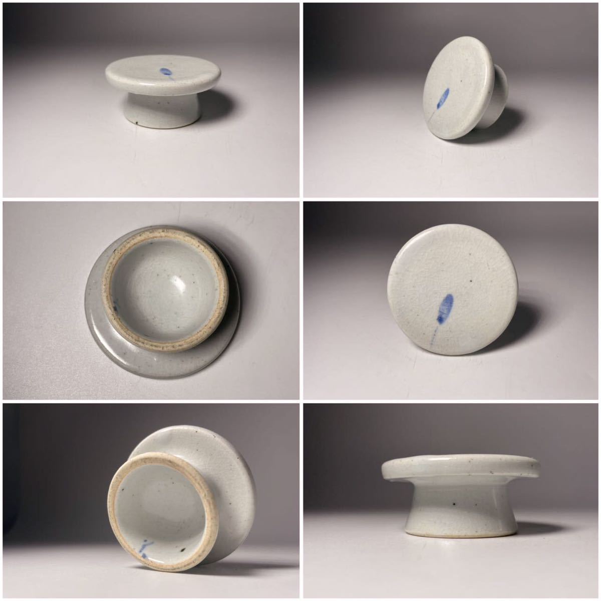 DHU987 △ 朝鮮美術 李朝・高麗 白磁染付 小壷 水滴 祭器など まとめ