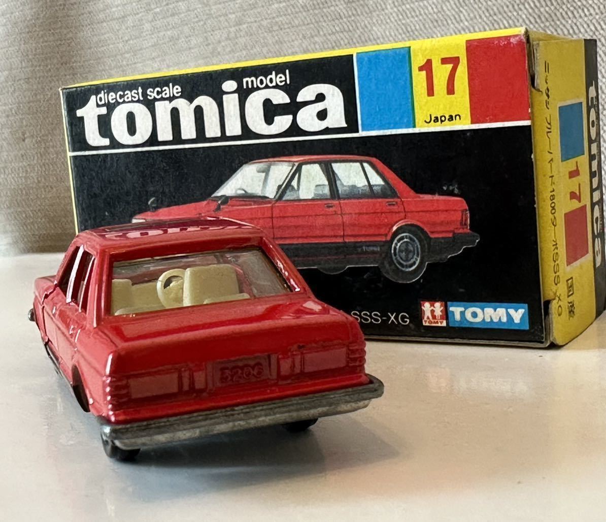 トミカ 黒箱 当時物 日産 ブルーバード1800ターボSSS-XG 日本製 1/64