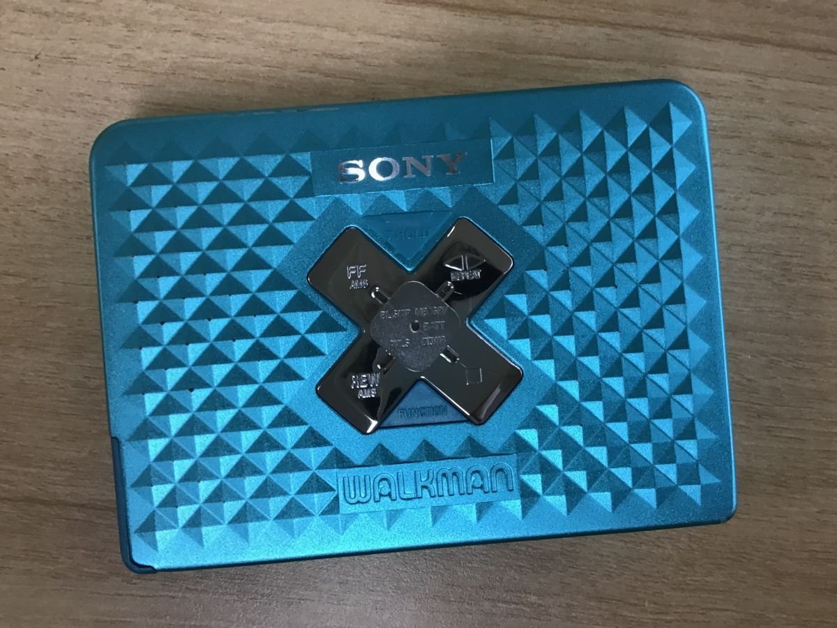 通電確認済】SONY WALKMAN WM-EX655 ブルー カセットプレーヤー ソニー