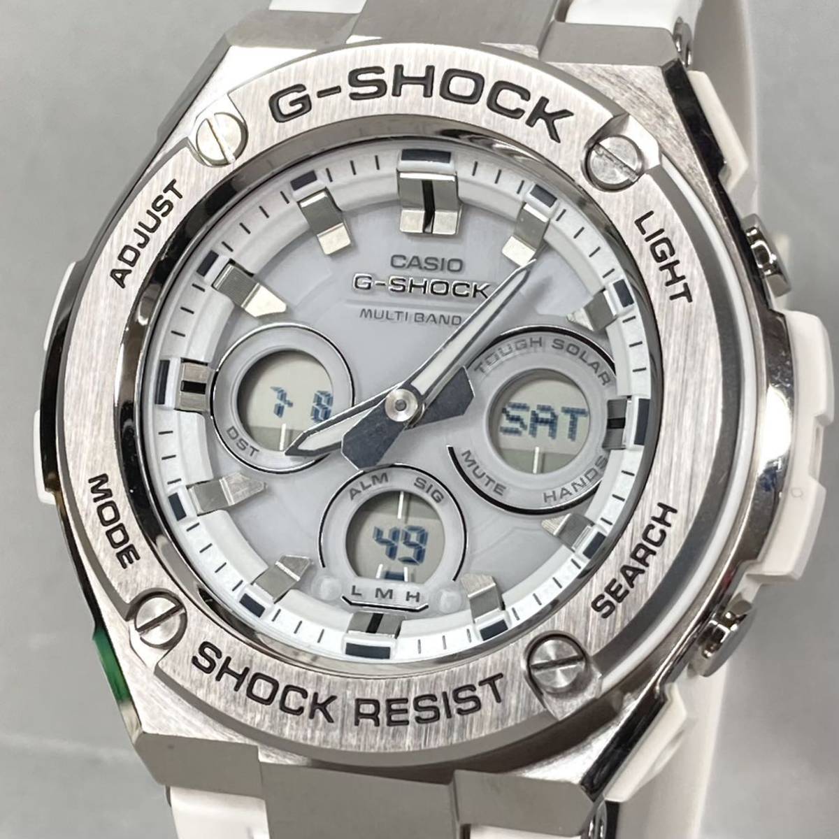 極美品 G-SHOCK GST-W310-7AJF G-STEEL/Gスチール タフソーラー電波 
