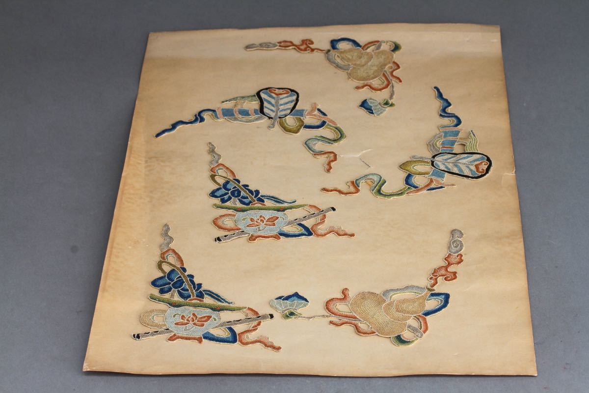 【古】2584 刺繍画　刺繍　時代　唐物　中国　