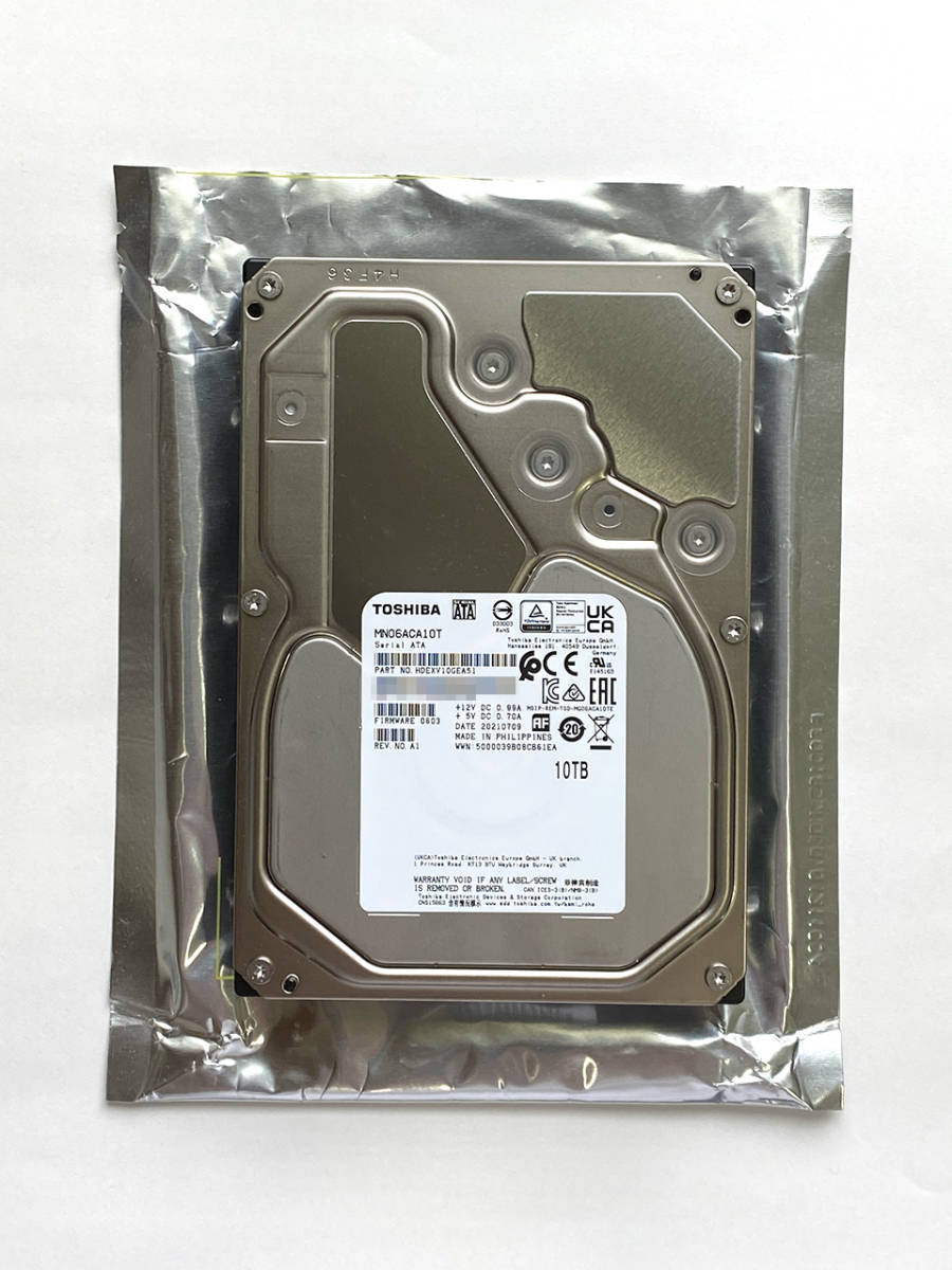 【送料込】TOSHIBA 10TB 内蔵HDD MN06ACA10T SATA 東芝③