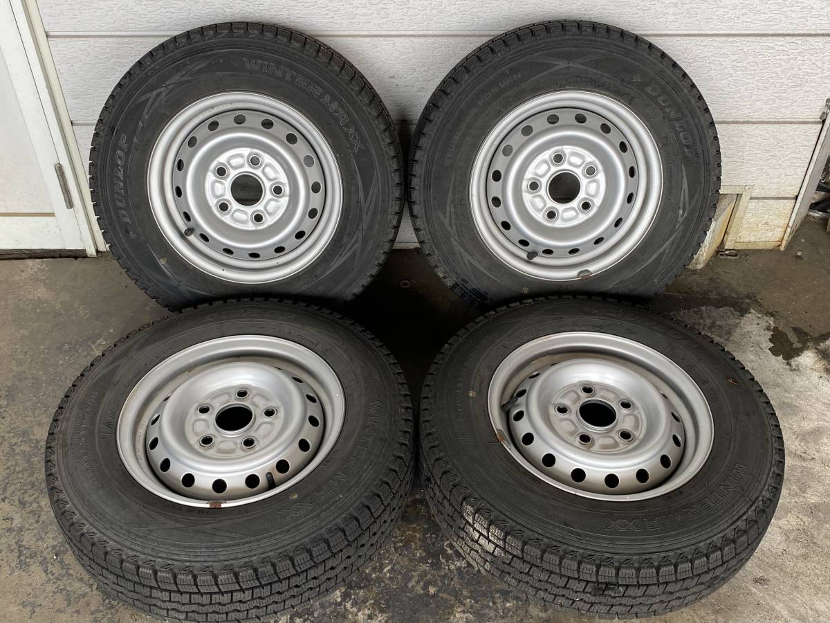 岩手発!! DUNLOP WINTERMAXX 165/R13 5×4.5J 5穴 PCD114.3 4本 2016年 