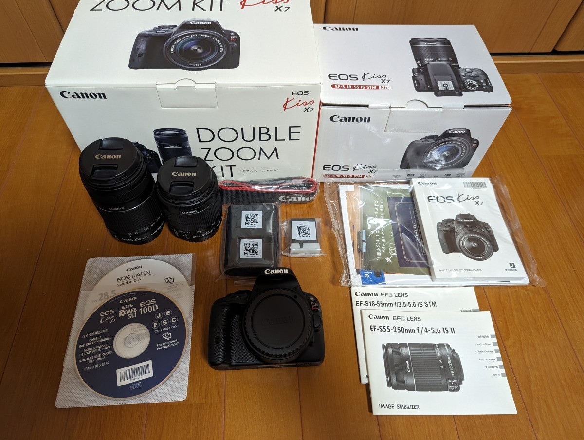 オマケ付き】Canon EOS Kiss X7 ダブルズームキット キヤノン キヤノン
