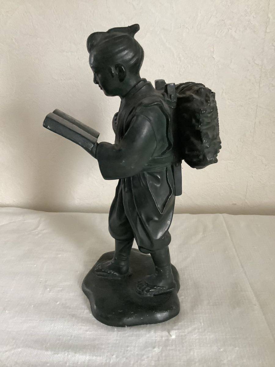 時代物 二宮金次郎像 金属製 大型48cm 二宮尊徳 置物 古美術品 骨董品 置物 二宮金次郎像 金属製 二宮金次郎 Yahoo!オークション 二宮尊徳