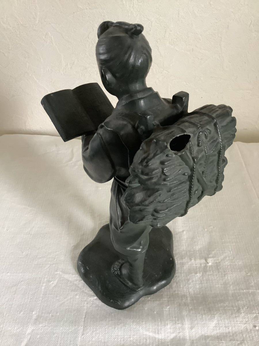時代物 二宮金次郎像 金属製 大型48cm 二宮尊徳 置物 古美術品 骨董品 置物 二宮金次郎像 金属製 二宮金次郎 Yahoo!オークション 二宮尊徳