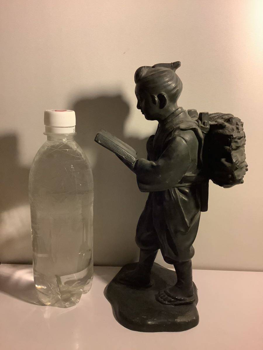 時代物 二宮金次郎像 金属製 大型48cm 二宮尊徳 置物 古美術品 骨董品 置物 二宮金次郎像 金属製 二宮金次郎 Yahoo!オークション 二宮尊徳