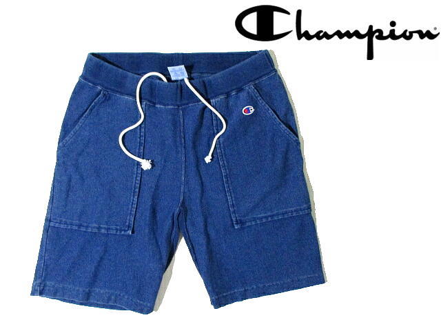 美品▼ 即決　チャンピオン　リバースウィーブ　インディゴ染め　ハーフパンツ　ショーツ　Mサイズ　Champion REVERSE WEAVE　短パン