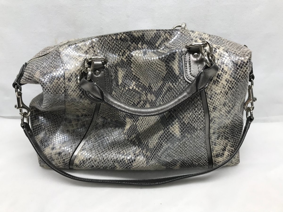 coach コーチ ハンドバッグ トートバッグ パイソン柄 蛇 ヘビ F1380 