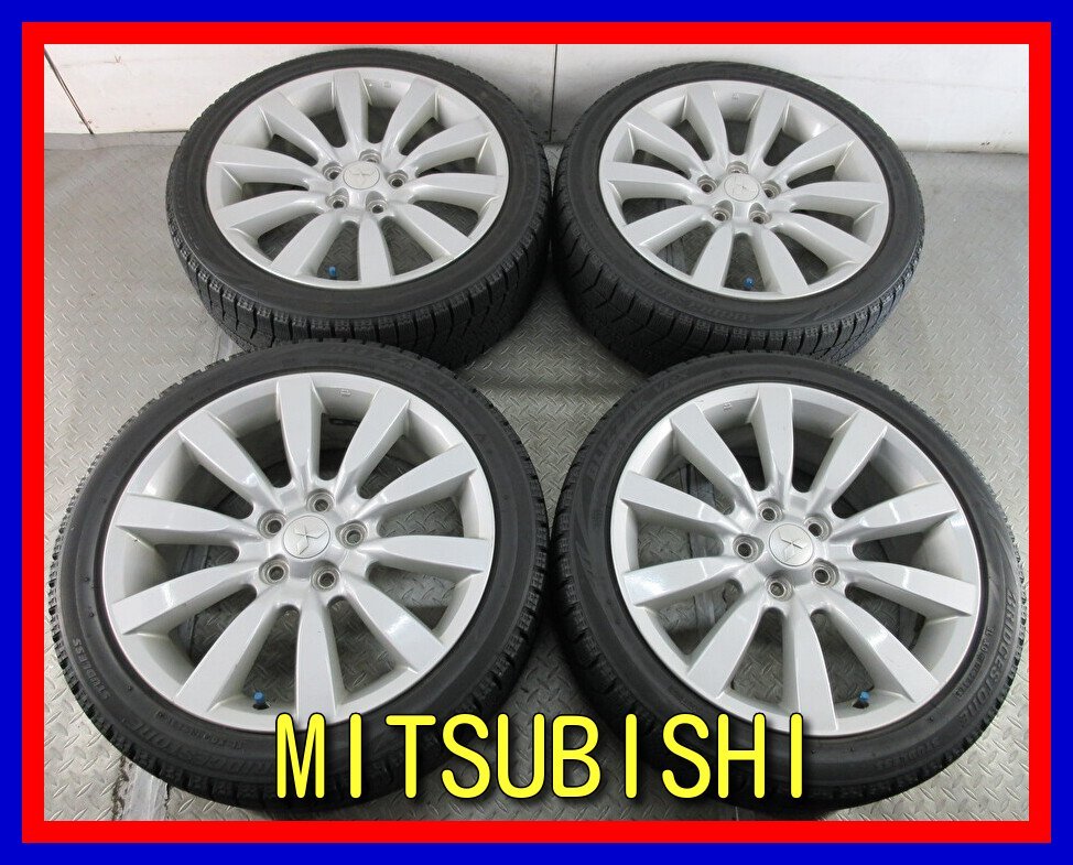 ■中古タイヤホイール■　MITSUBISHI ギャランフォルティス 純正 18インチ 7J +46 5H 114.3 BRIDGESTONE VRX 215/45R18 激安 送料無料 J833