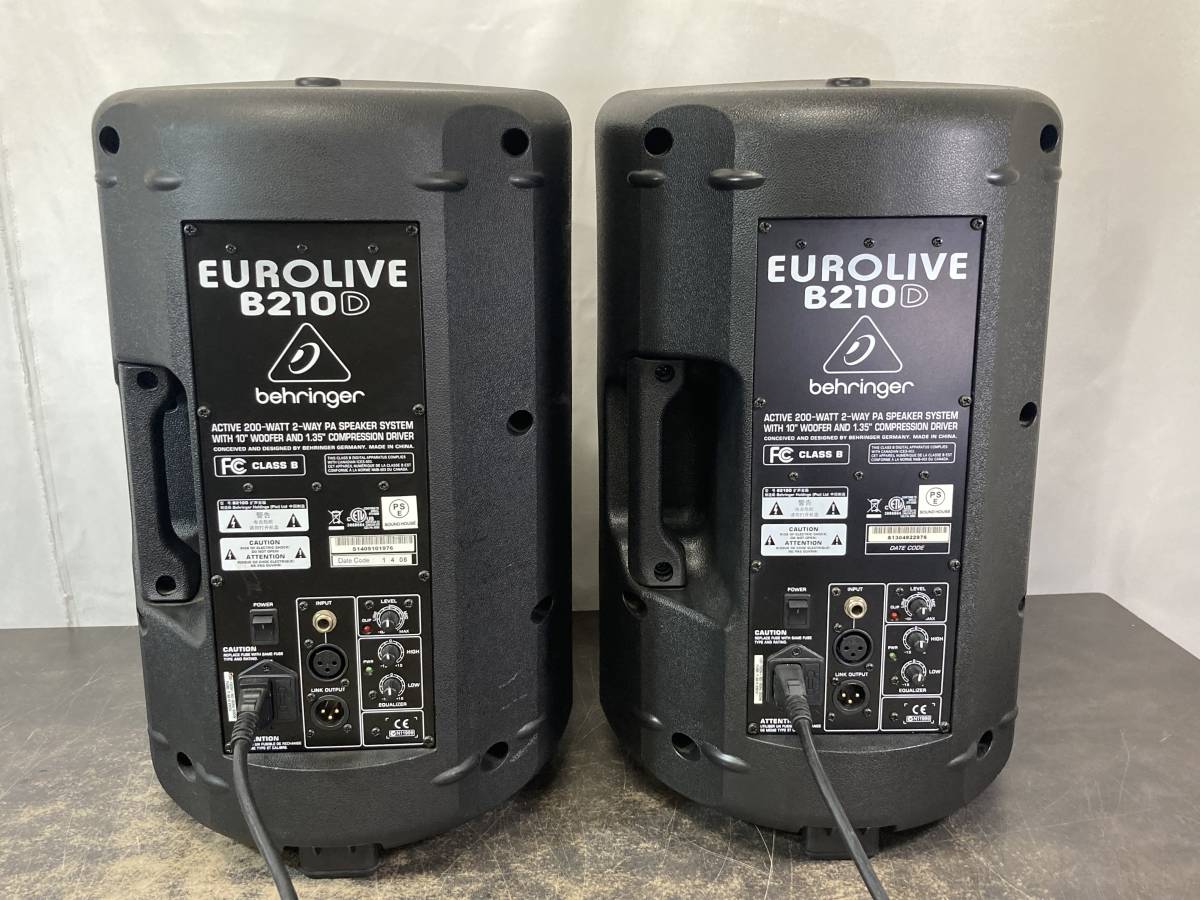 □☆Behringer ベリンガー PA用パワードスピーカー EUROLIVE B210D 