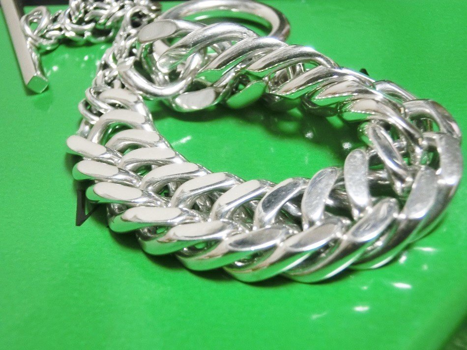 1円~【12万新品】M【ボッテガヴェネタ】世界的人気！スターリング  