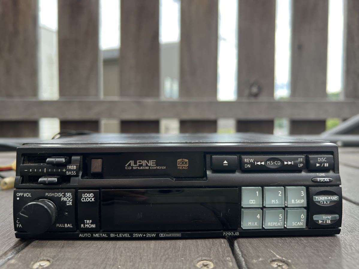アルパイン ALPINE 7293JS 25W＋25W カセットテープ 旧車 レトロ ローライダー　当時物　ハイソ