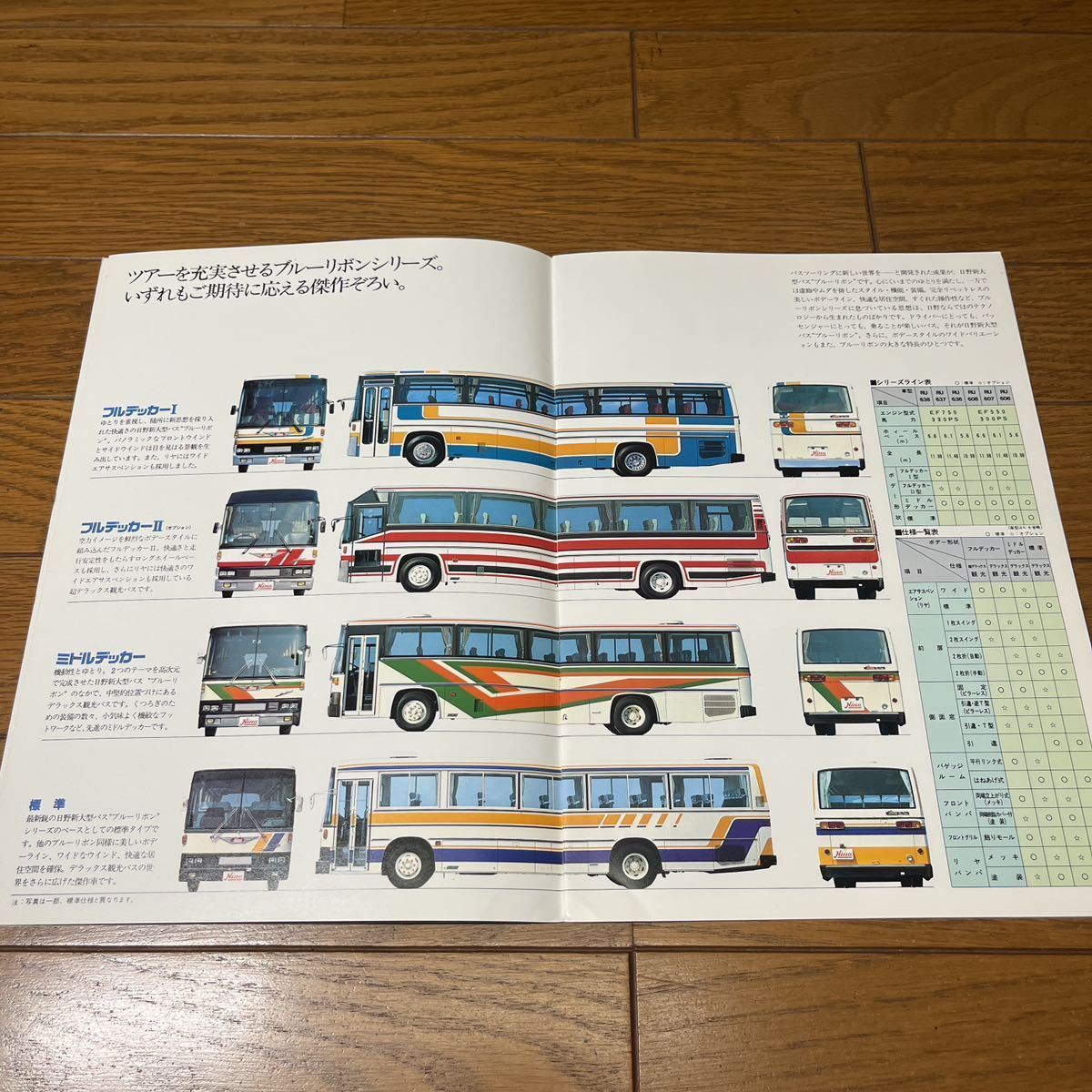 旧車カタログ 日野 観光バス ブルーリボン RU60・63 昭和52年発行 22 