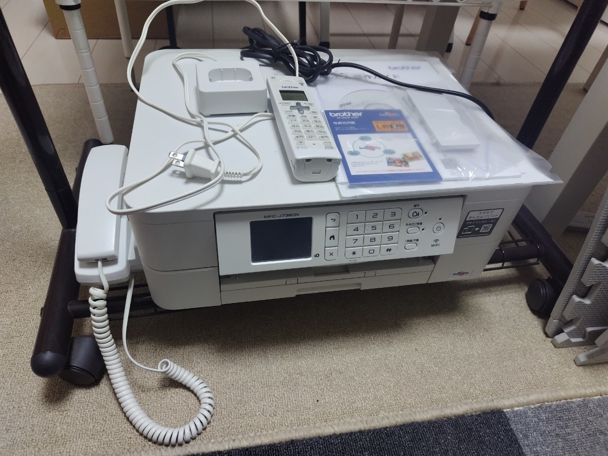 ブラザー 中古FAX複合機 本機受話器＆子機付き（レア） MFC-J738DN