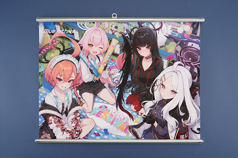 ブルーアーカイブ Blue Archive 韓国限定 1.5周年フェスティバル タペストリー 600x450mm ブルーアーカイブ公式 ホシノ ヒナ ネル ツルギ