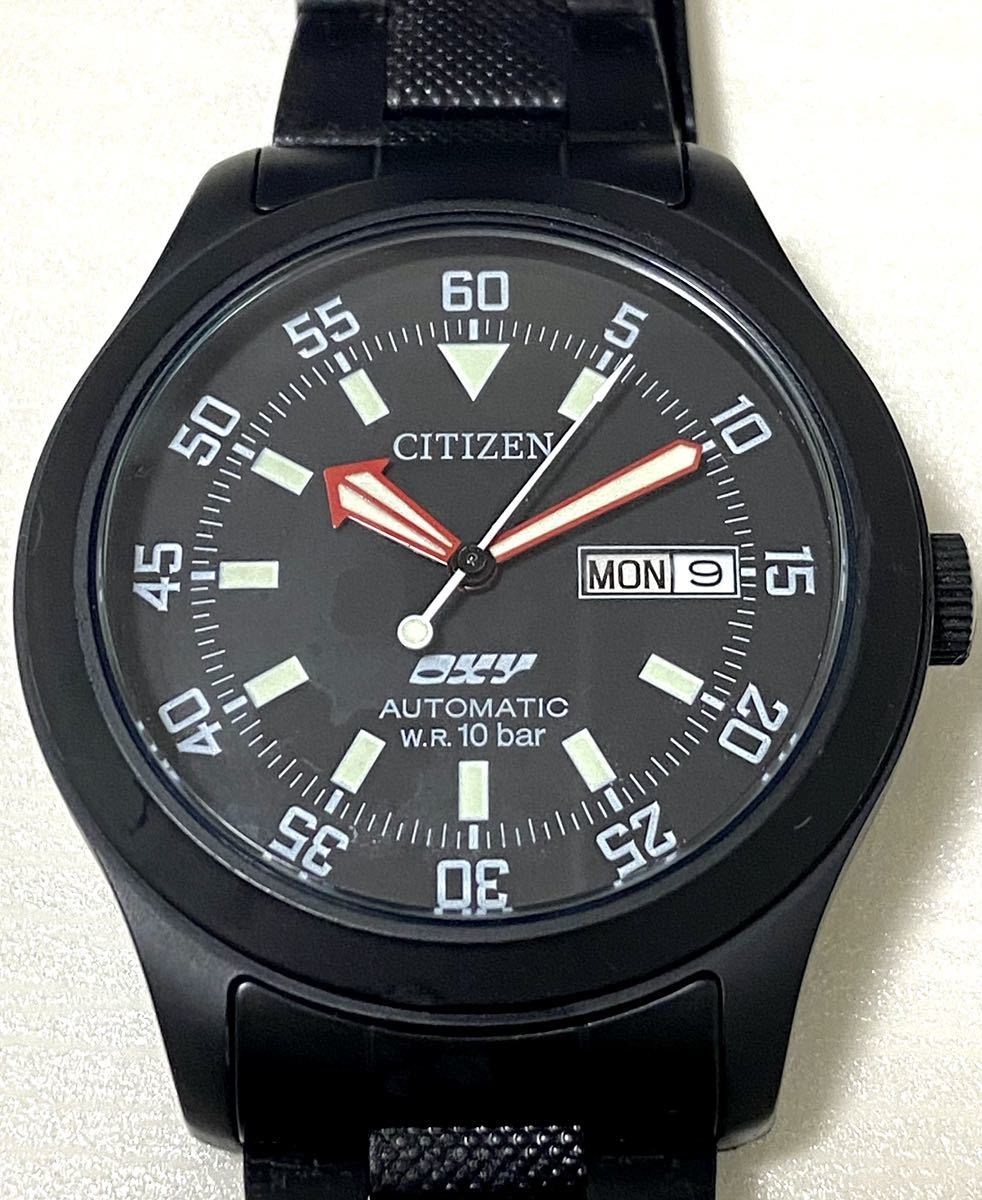 品質保証，新作 1円〜 N CITIZEN シチズン OXY ブラックモデル メンズ