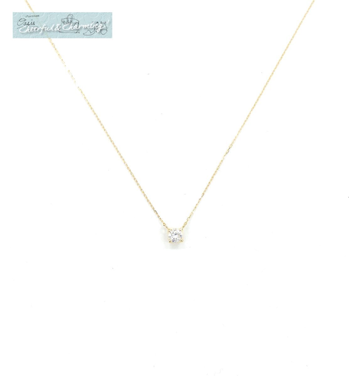 VENDOME AOYAMA ダイヤモンドキャトルネックレス K18YG ダイヤ0.14ct ヴァンドーム青山