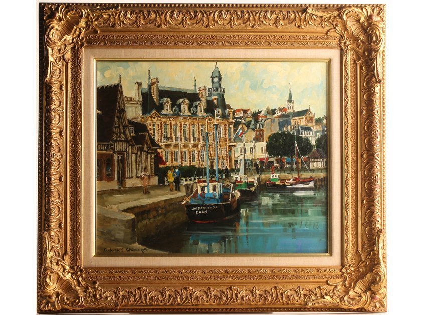 【琴》送料無料 嶋津俊則 油彩画 「トロービル」 F8 KP196